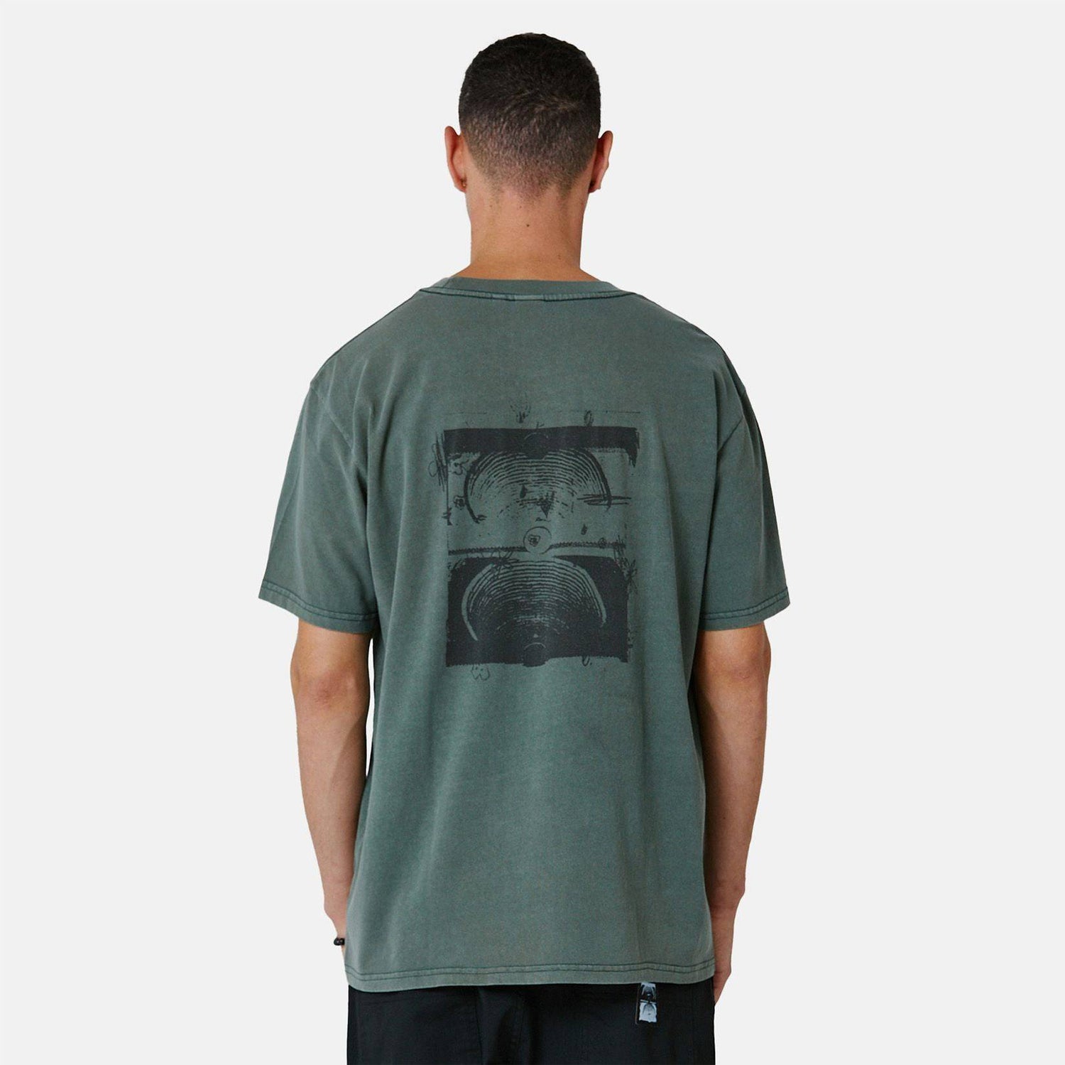 Former Crux Scratch T-Shirt -  Washed Green - Blowout Skateshop