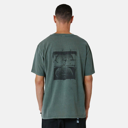 Former Crux Scratch T-Shirt -  Washed Green - Blowout Skateshop