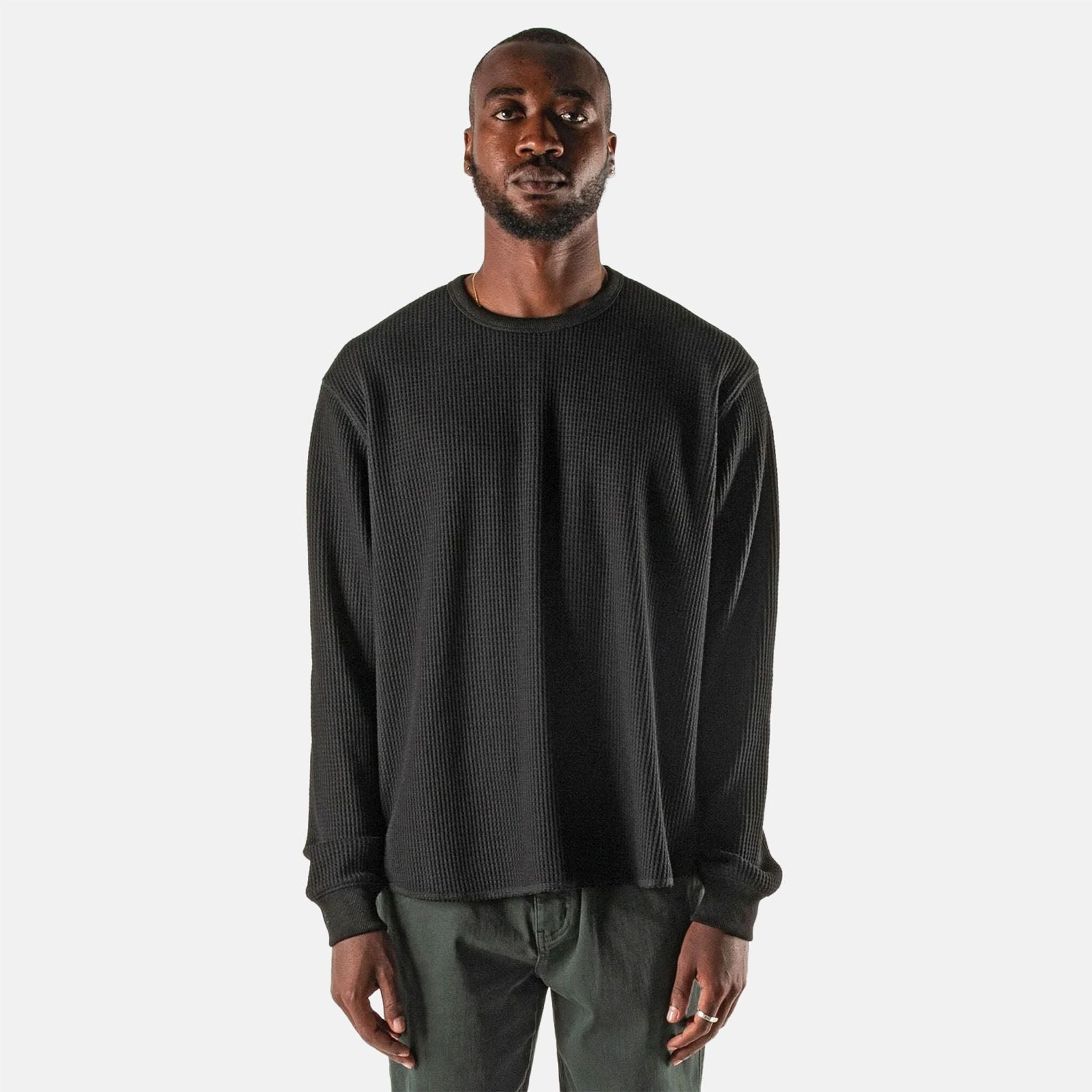 Former AG Waffle Longsleeve - Black Black Bild 1