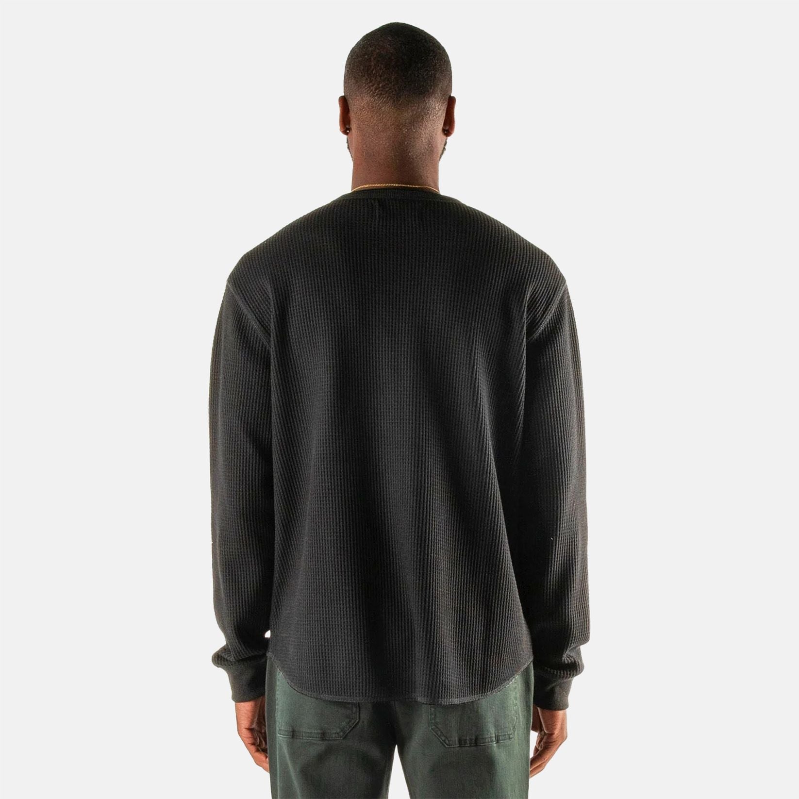 Former AG Waffle Longsleeve - Black Black Bild 2