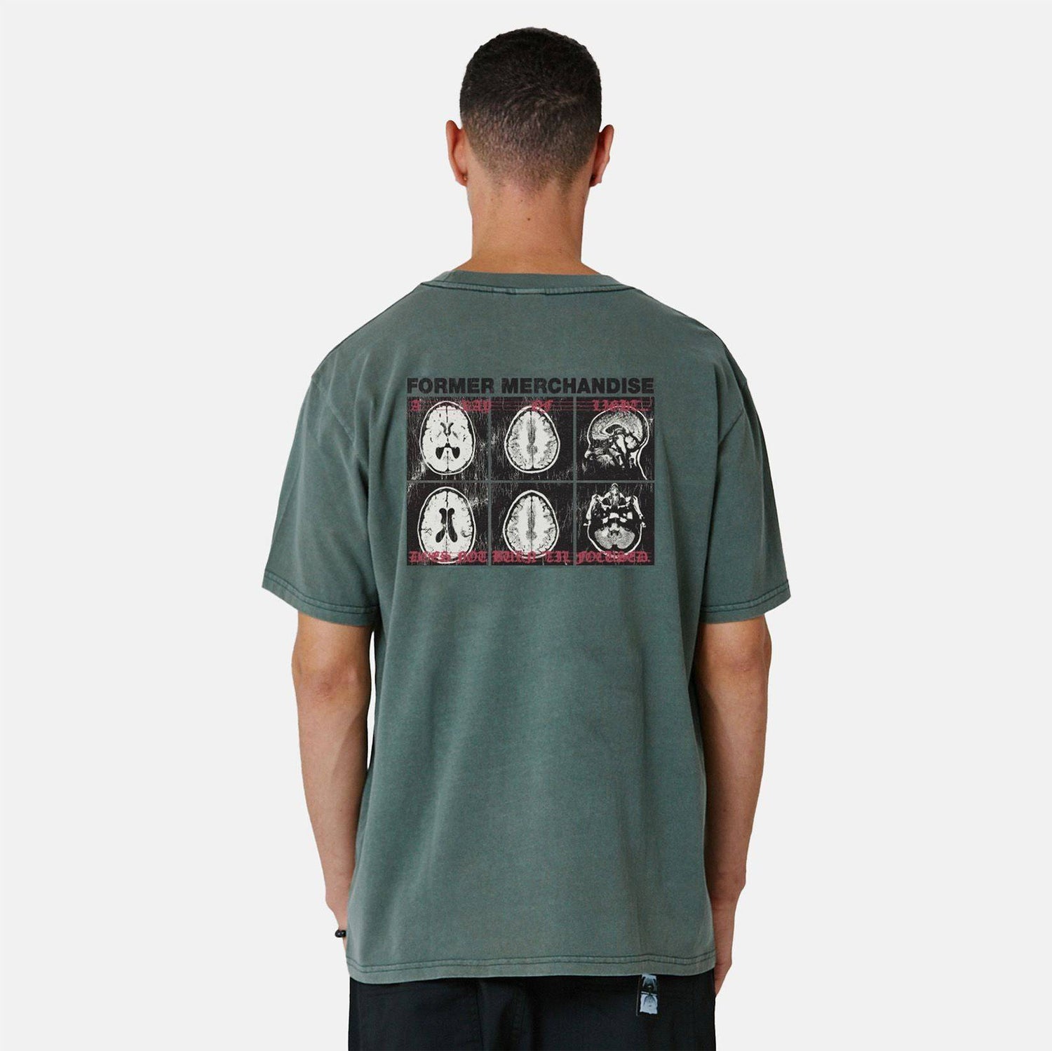 Former Brain Scan Oversized T-Shirt - Washed Green Bild 1