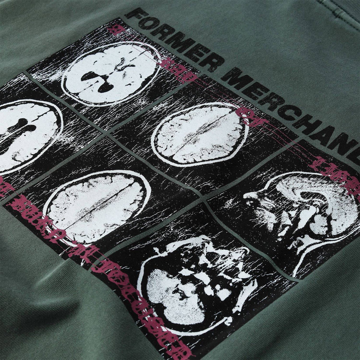 Former Brain Scan Oversized T-Shirt - Washed Green Bild 3