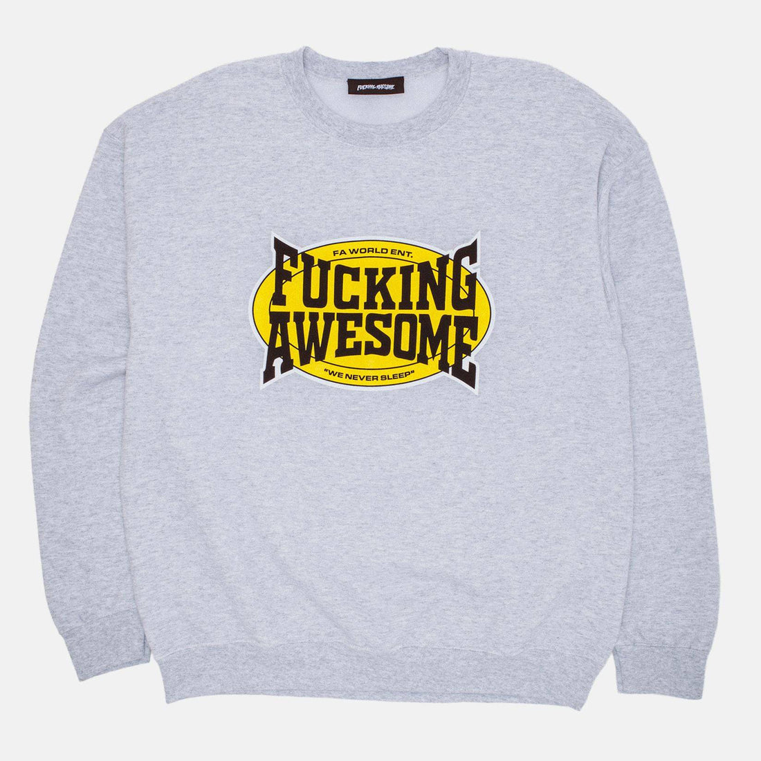 Fucking Awesome Ko Crewneck - Heather Grey - Blowout Skateshop