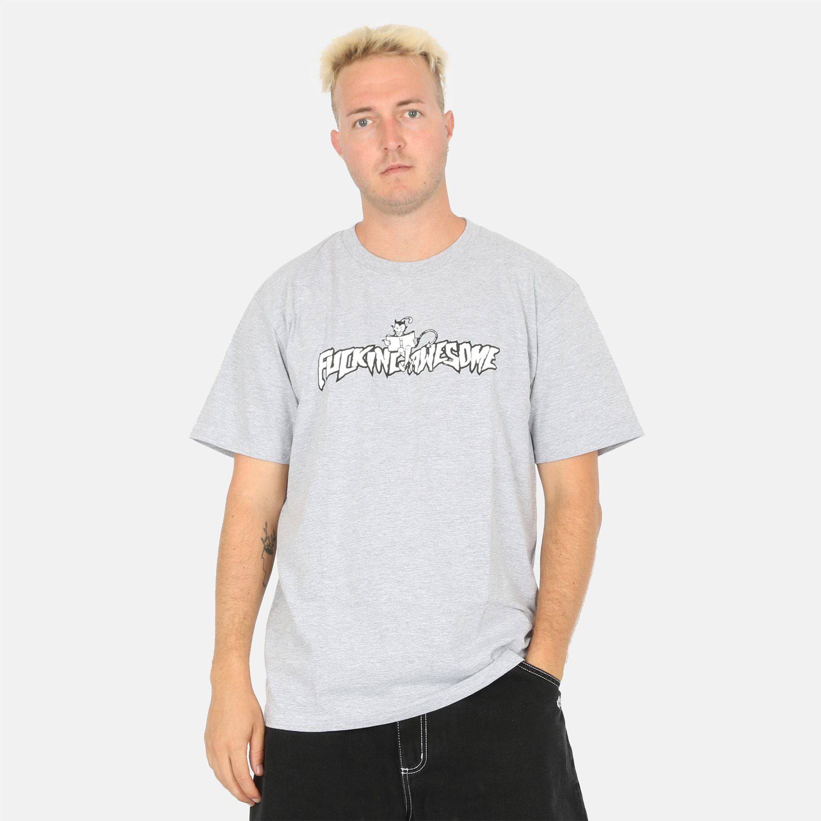 Fucking Awesome Sam Hill T-Shirt - Heather Grey - Blowout Skateshop