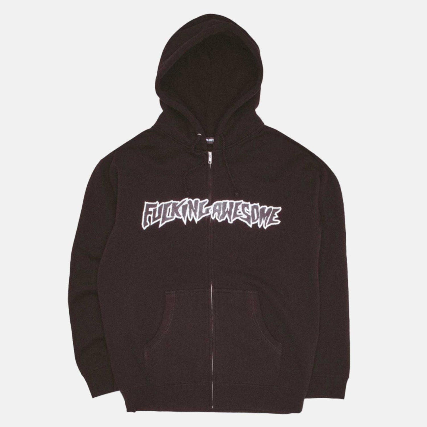 Fucking Awesome Stamp Logo Zip Hoodie - Black - Blowout Skateshop