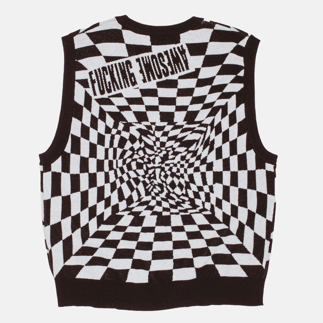 Fucking Awesome Warped Sweater Vest - Black - Blowout Skateshop