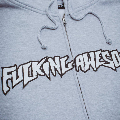 Fucking Awesome Stamp Logo Zip Hoodie - Heather Grey Bild 2
