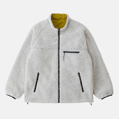 Gramicci Reversible Sherpa Jacke - Natural / Chartreuse Weiß Bild 1