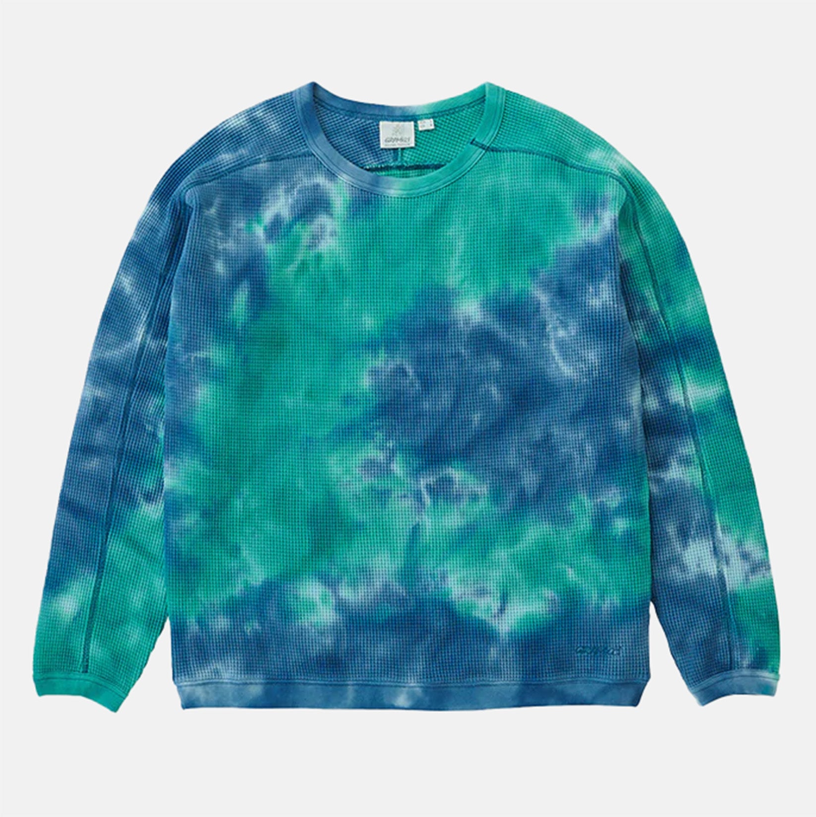 Gramicci Waffle Tie Dye Crew - Turquoise Blau Bild 1