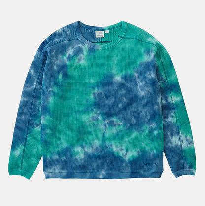 Gramicci Waffle Tie Dye Crew - Turquoise Blau Bild 1