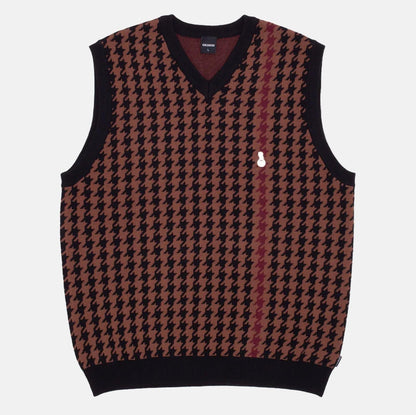 GX1000 Jacquard Knit Vest - Brown - Blowout Skateshop