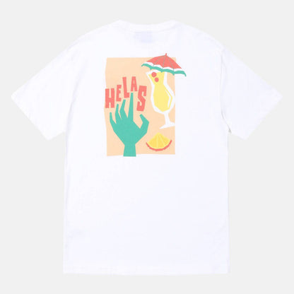 Helas Caps Cocktail T-Shirt - White - Blowout Skateshop