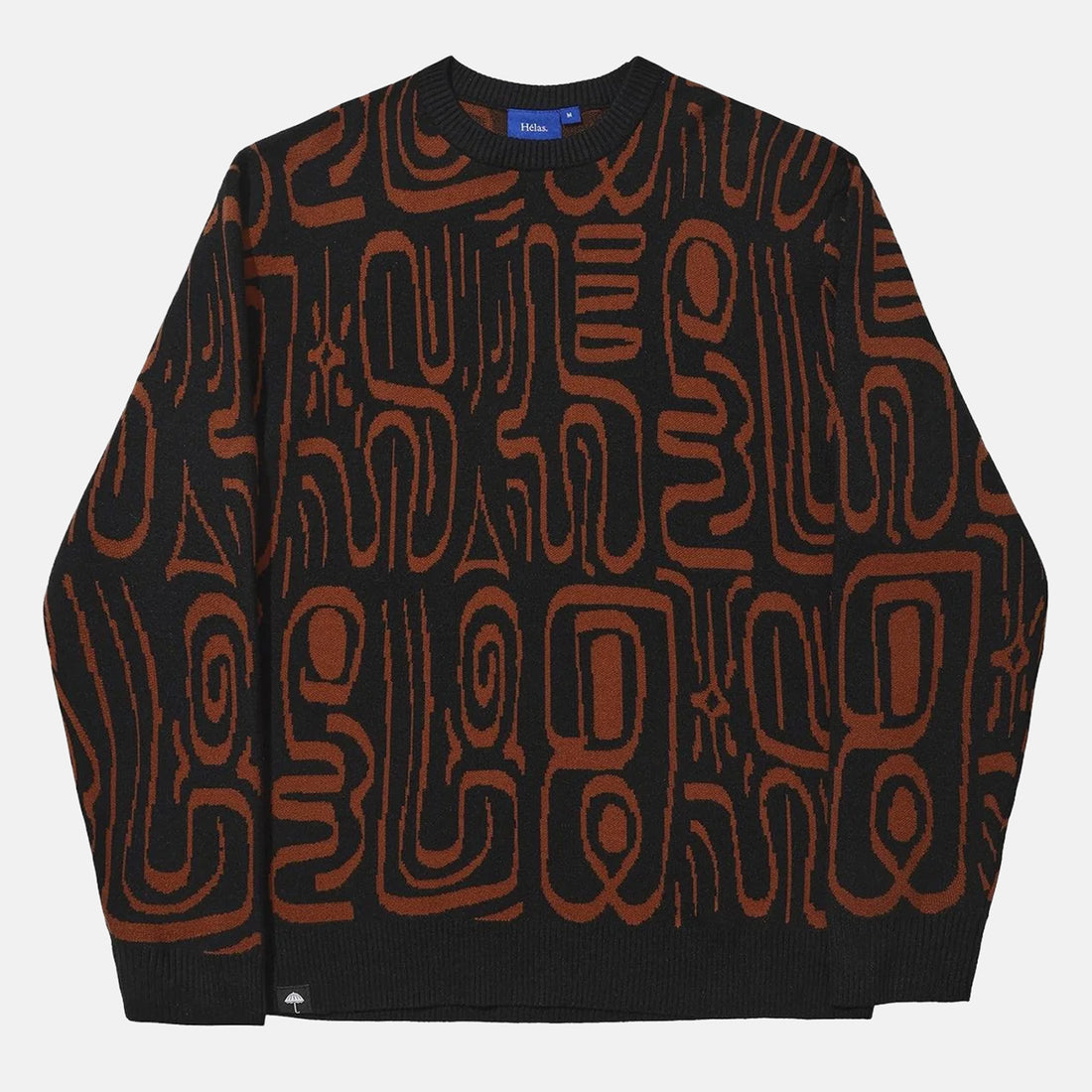 Helas Caps Abstract Crewneck Knit - Black Black Bild 1