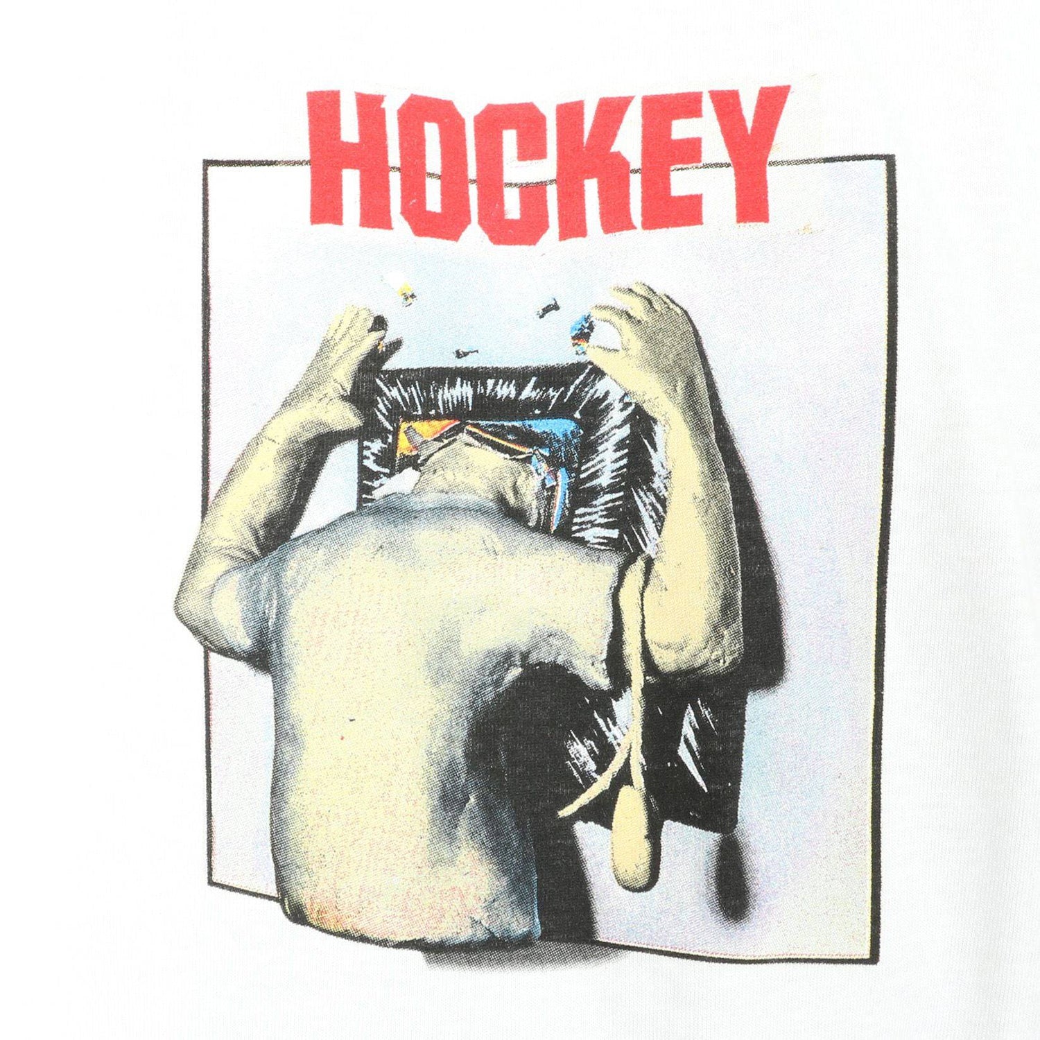 Hockey Skateboards Screen Time T-Shirt - White - Blowout Skateshop