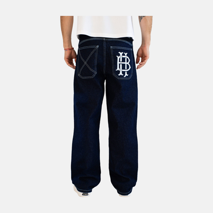 Homeboy X-tra Baggy Monochrom Denim Indigo – Herstelleransicht 4