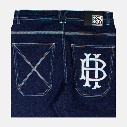 Homeboy X-tra Baggy Monochrom Denim Indigo – Herstelleransicht 5
