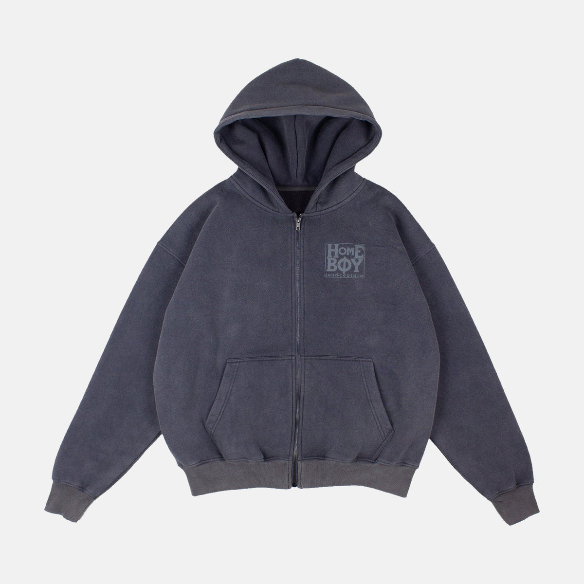 Homeboy Old School Zip-Hoodie - Grey Washed – Herstelleransicht 2