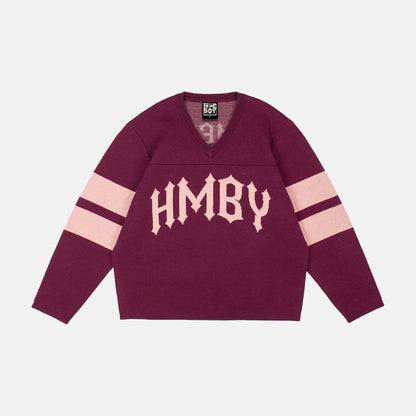 Homeboy TRIC Knit Pullover - Maroon Washed – Herstelleransicht 1
