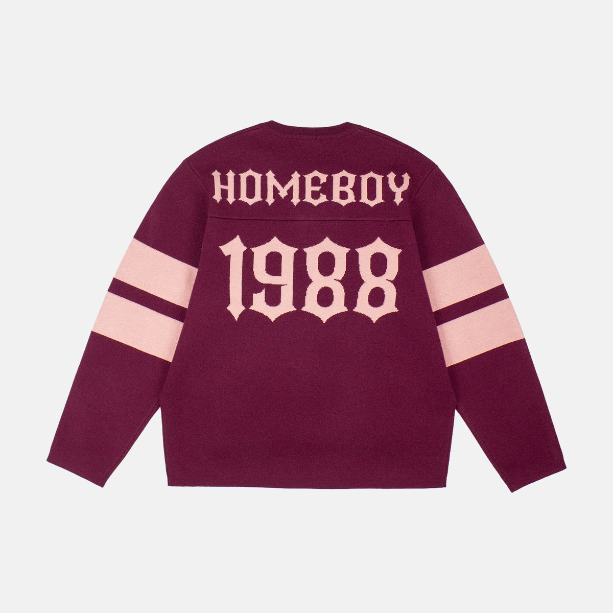 Homeboy TRIC Knit Pullover - Maroon Washed – Herstelleransicht 2