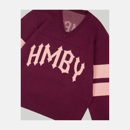Homeboy TRIC Knit Pullover - Maroon Washed – Herstelleransicht 4
