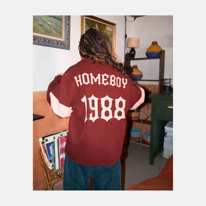 Homeboy TRIC Knit Pullover - Maroon Washed – Herstelleransicht 6