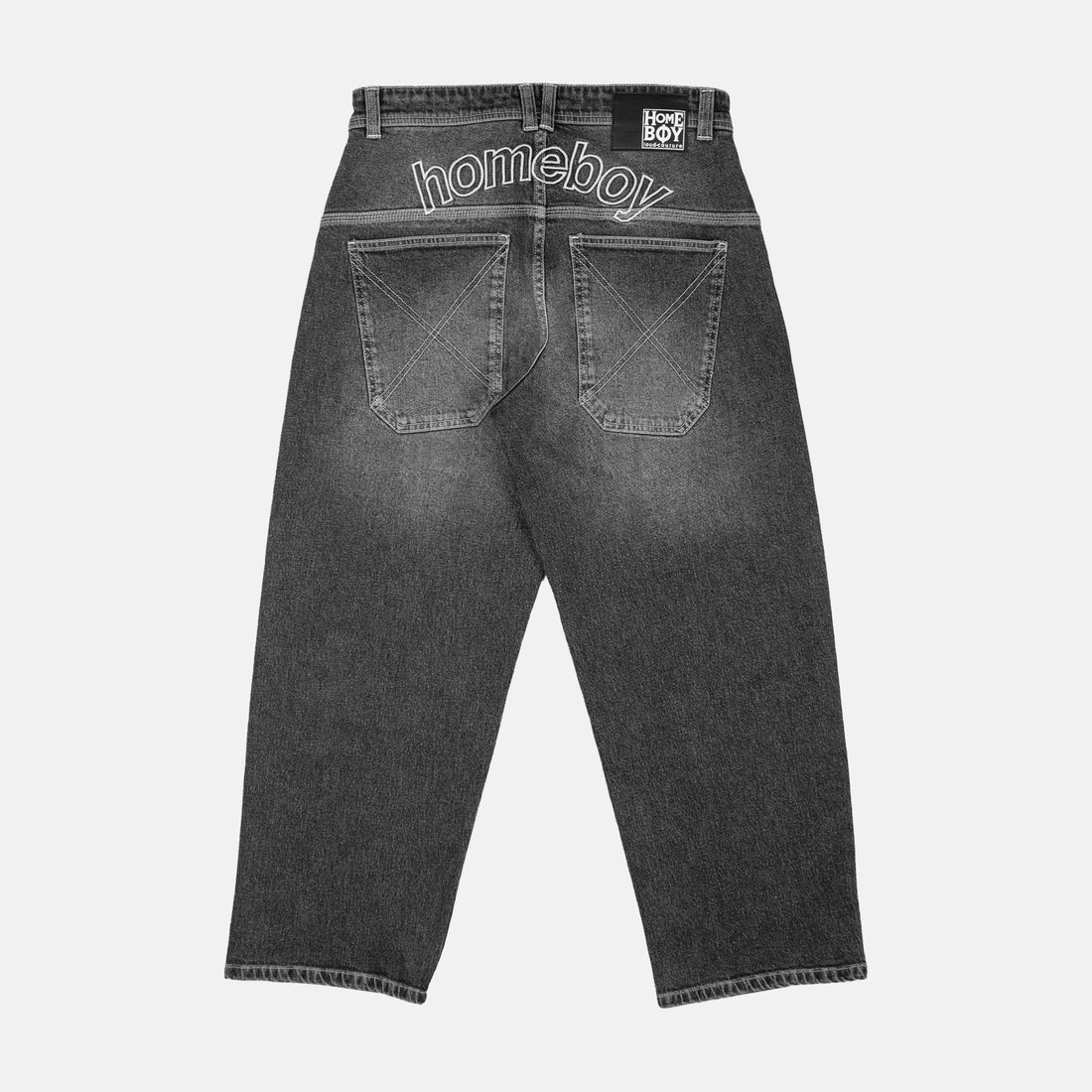 Homeboy X-tra Baggy Outlines Denim Pant - Vintage Black – Herstelleransicht 1