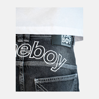 Homeboy X-tra Baggy Outlines Denim Pant - Vintage Black – Herstelleransicht 7