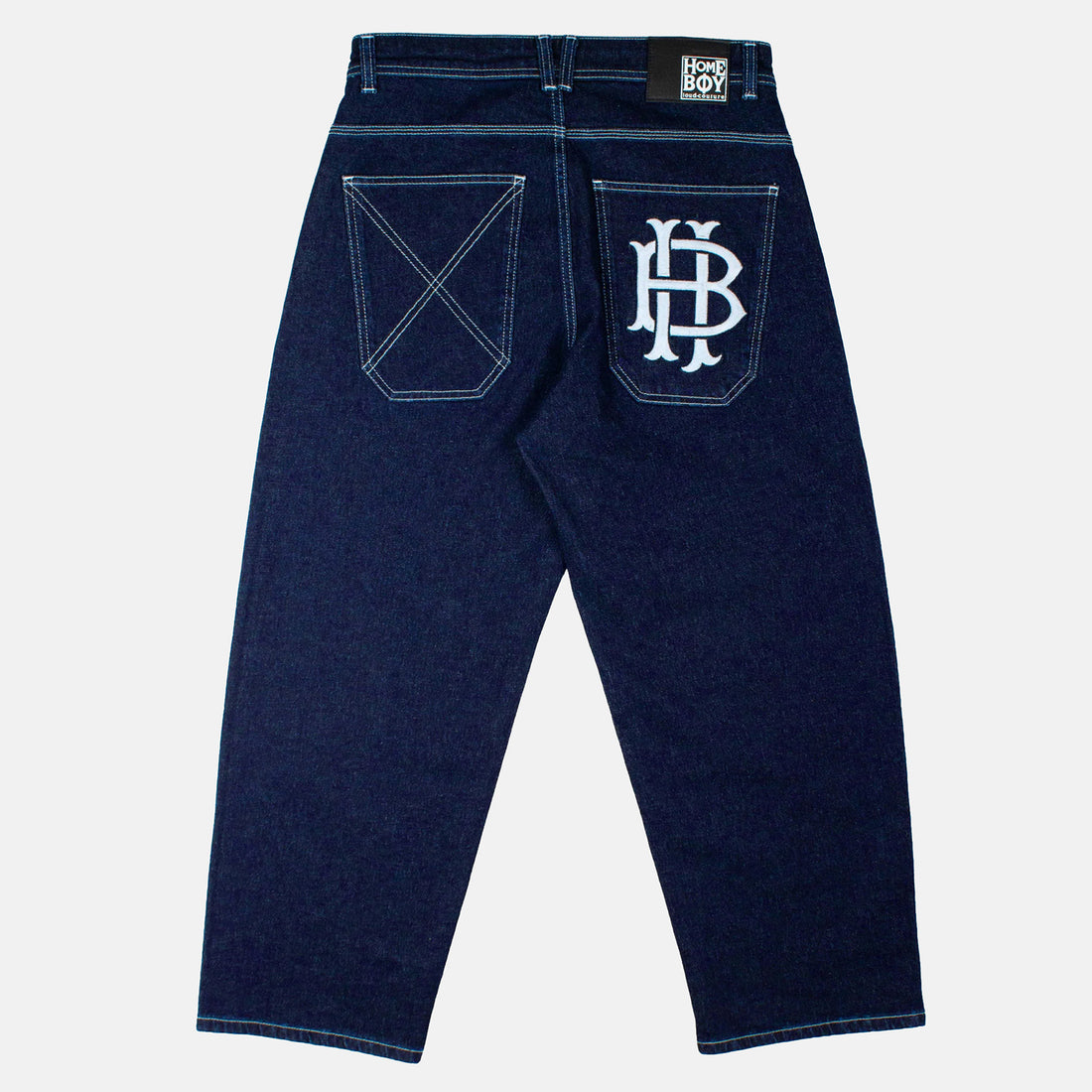 Homeboy X-tra Baggy Monochrom Denim Pant - Indigo Blau Bild 1