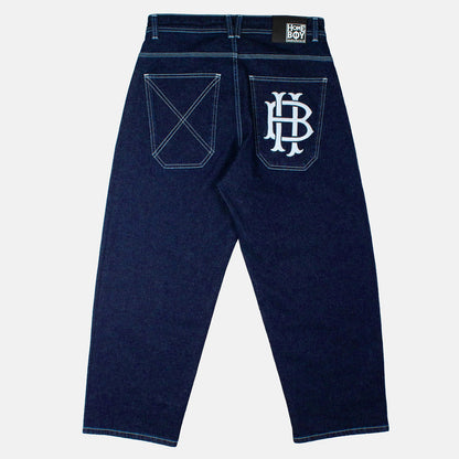 Homeboy X-tra Baggy Monochrom Denim Pant - Indigo Blau Bild 1
