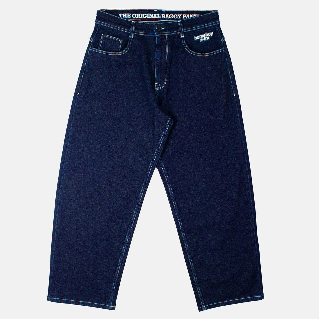 Homeboy X-tra Baggy Monochrom Denim Pant - Indigo Blau Bild 2