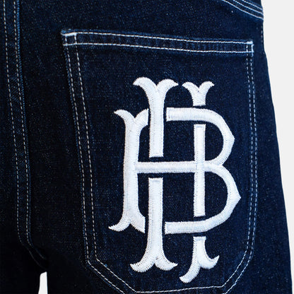 Homeboy X-tra Baggy Monochrom Denim Pant - Indigo Blau Bild 3