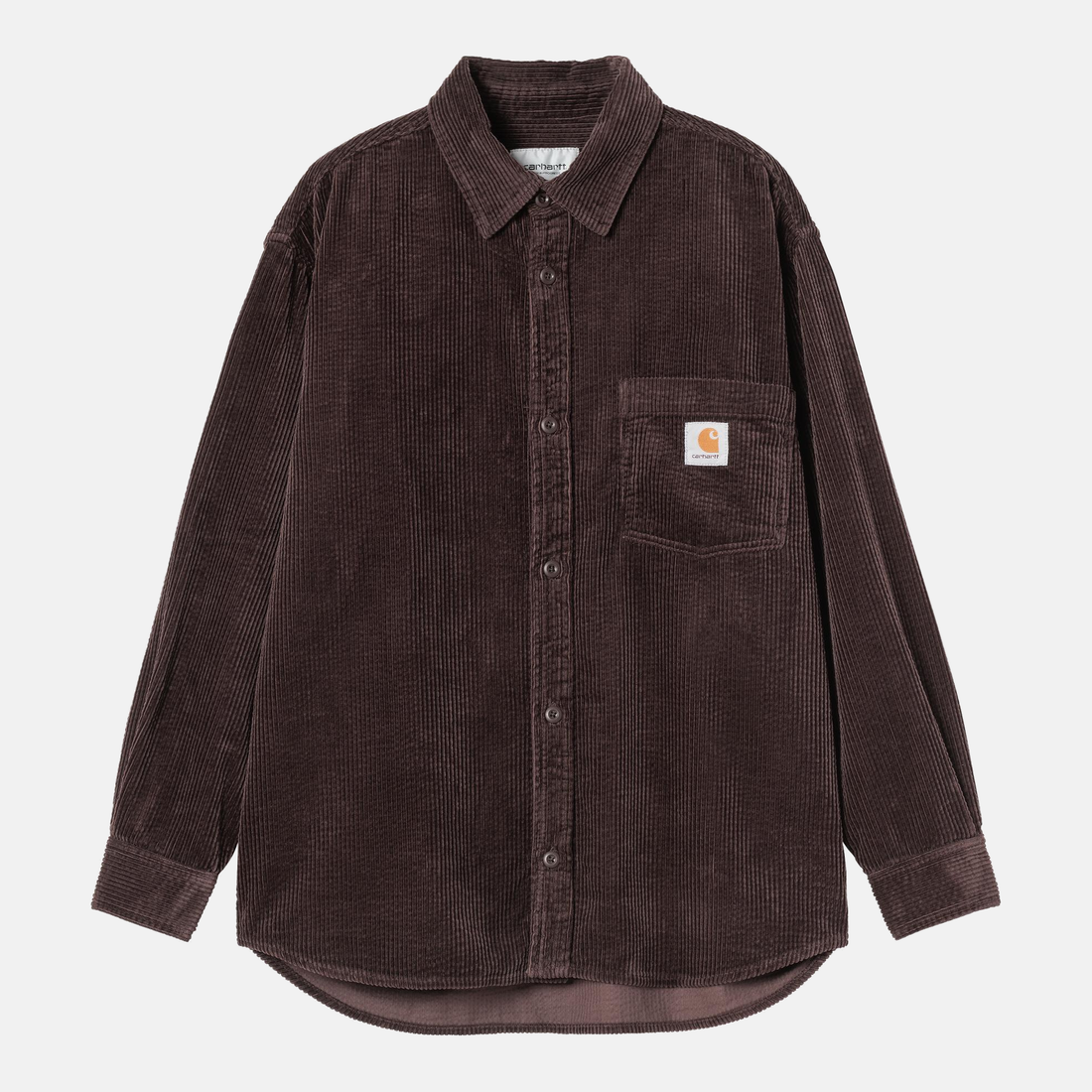 Carhartt WIP L/S Loyde Shirt - Palisander – Vorderansicht
