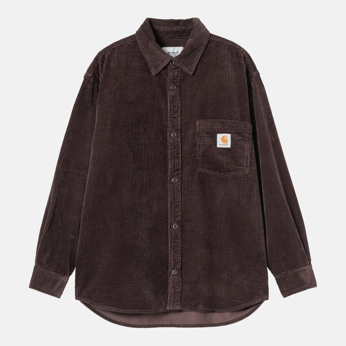 Carhartt WIP L/S Loyde Shirt - Palisander – Vorderansicht