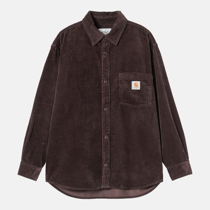 Carhartt WIP L/S Loyde Shirt - Palisander – Vorderansicht