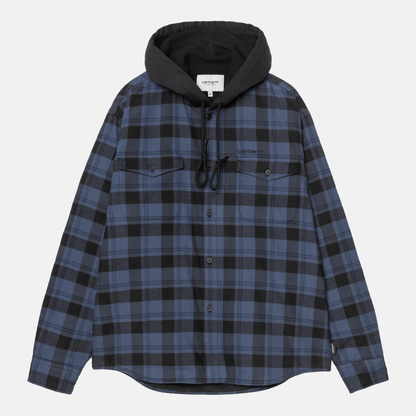 Carhartt WIP Cobrin Shirt Jac - Cobrin Check, Blue – Vorderansicht
