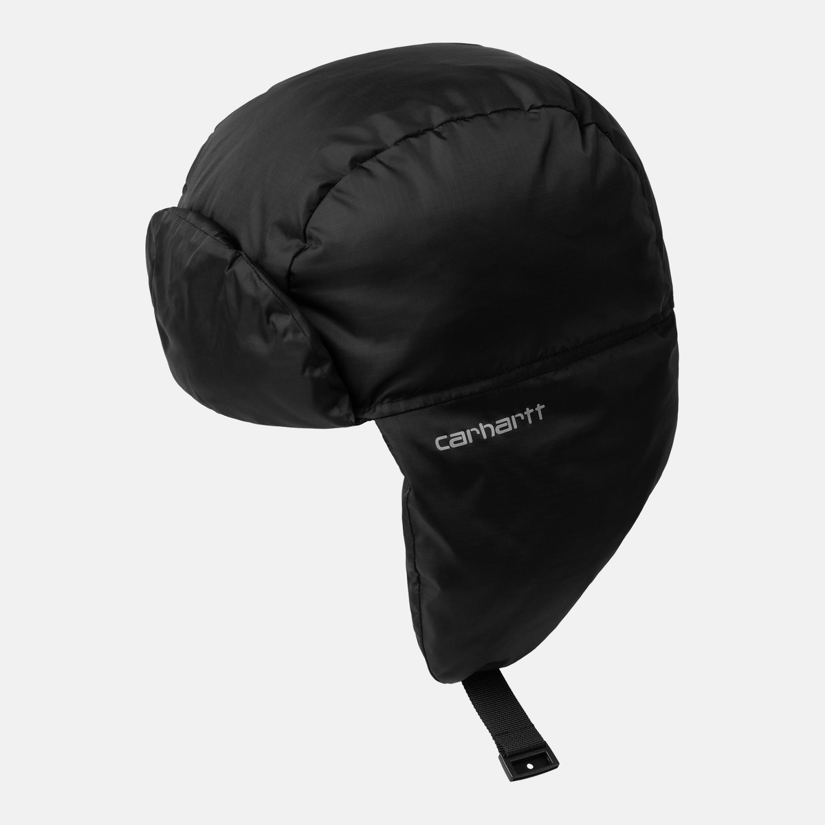 Carhartt WIP Ardon Ear Guard Cap - Black / Shady Grey – Dreiviertelansicht