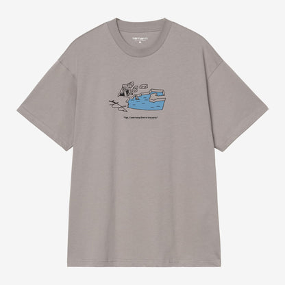 Carhartt WIP Ice Fishing T-Shirt - Shady Grey, Vorderansicht