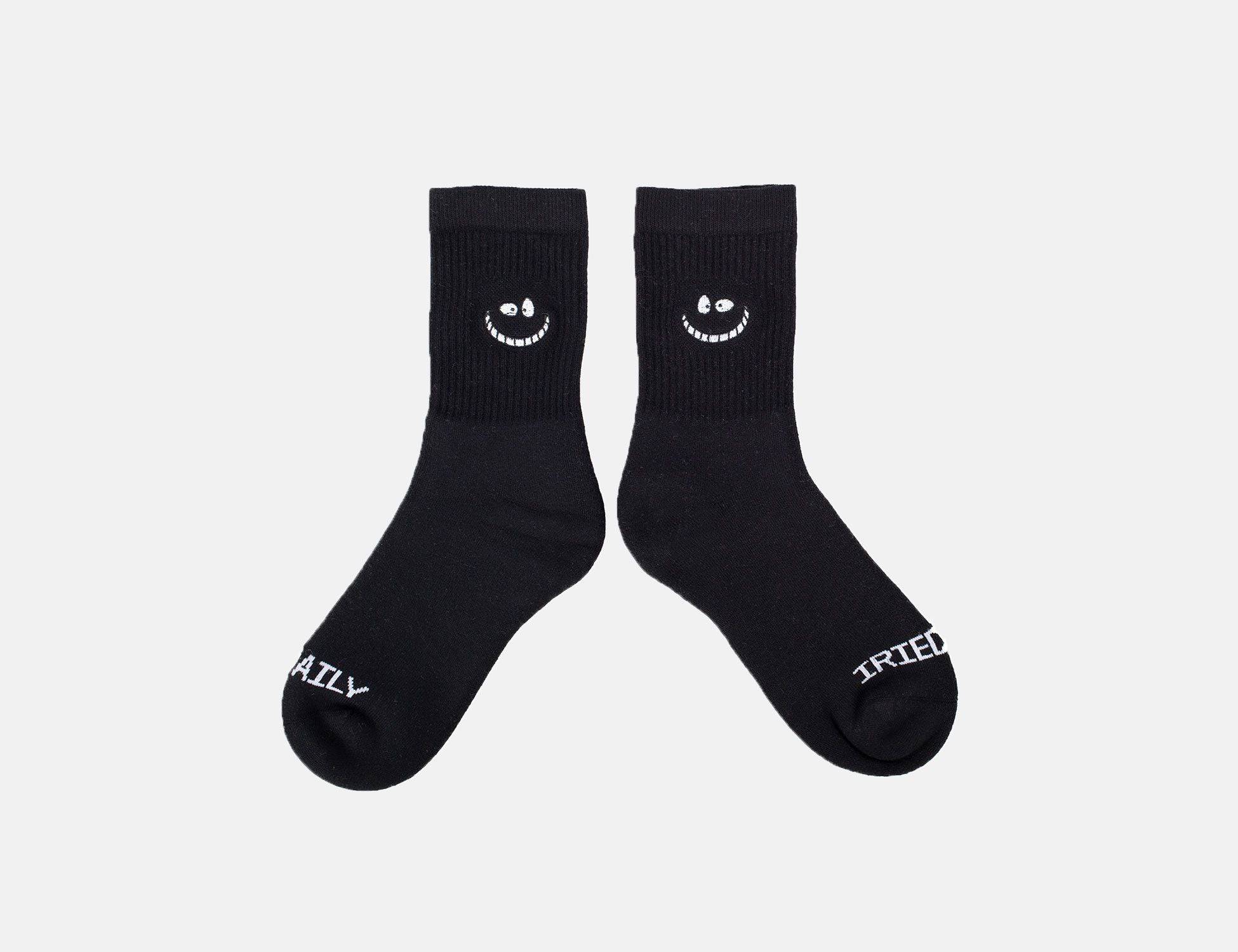 Iriedaily Grin Cat Sock - Black - Blowout Skateshop