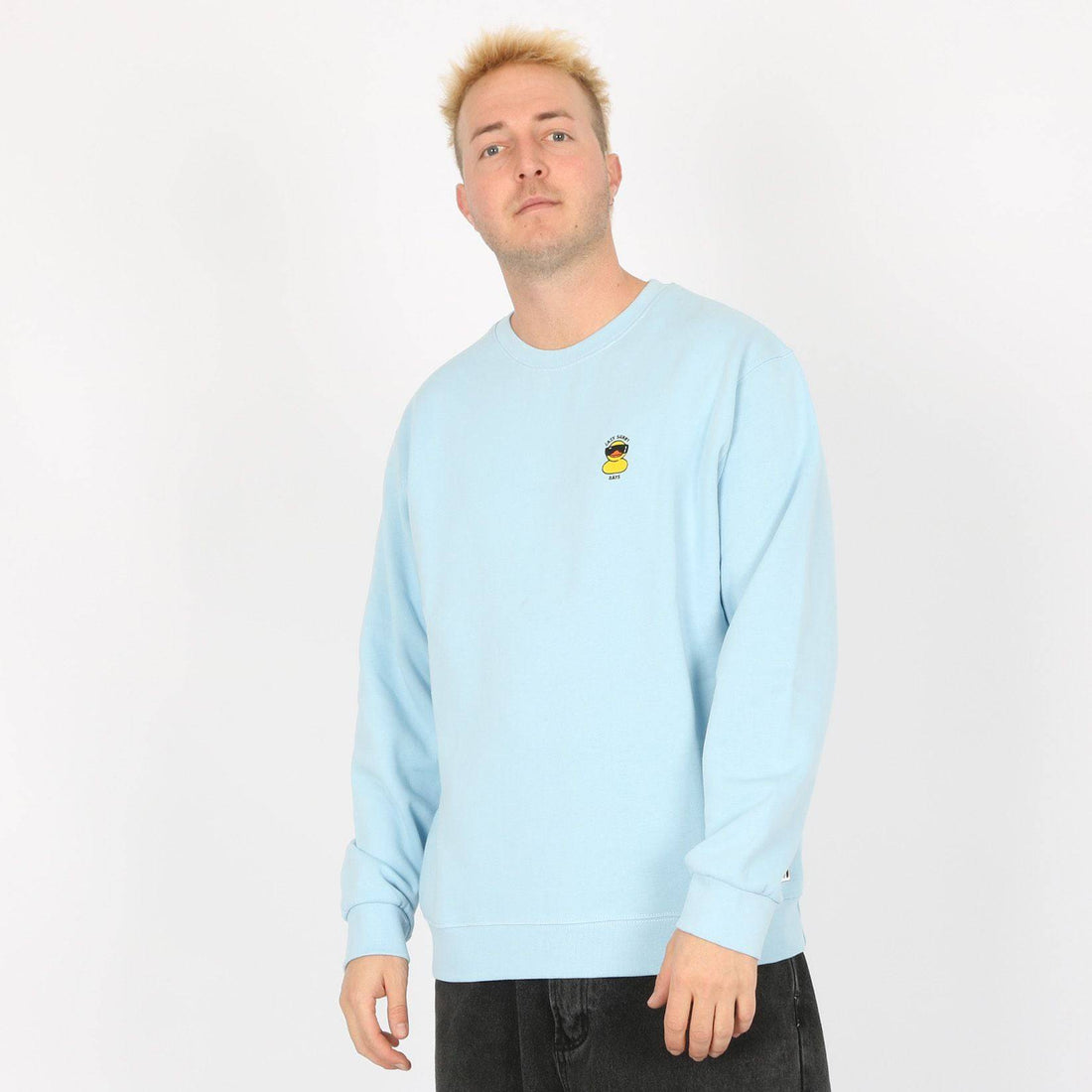 Iriedaily Lazy Sunny Day Crewneck  - Sky Blue - Blowout Skateshop