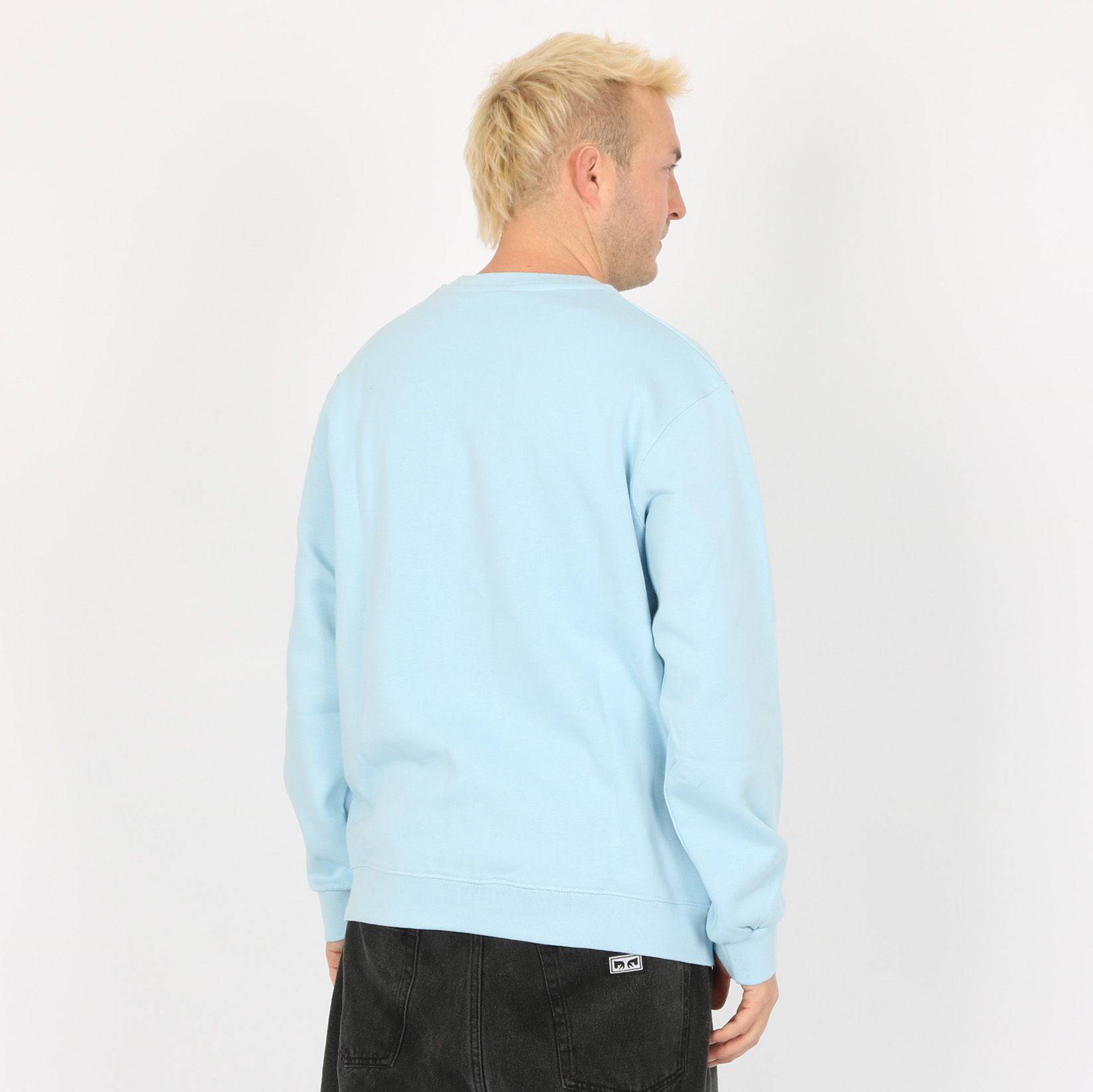 Iriedaily Lazy Sunny Day Crewneck  - Sky Blue - Blowout Skateshop