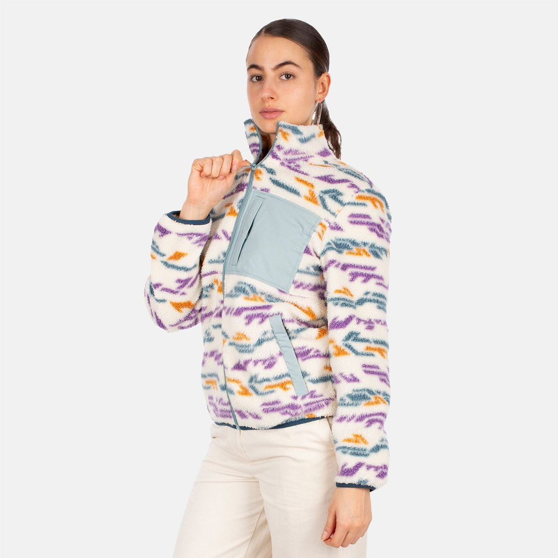 Iriedaily Arkta Teddy 2 Fleece Jacke - Chalk Bild 1