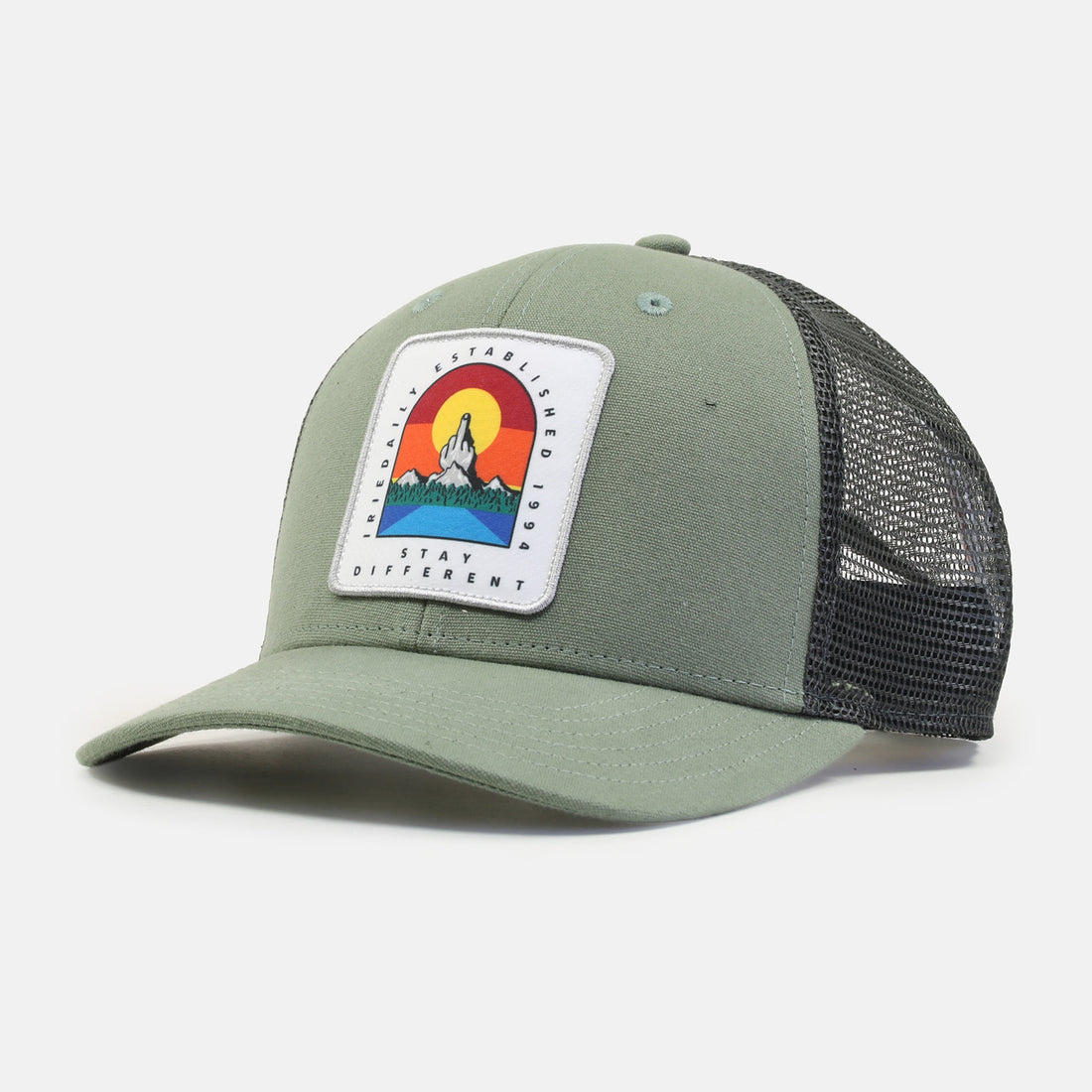 Iriedaily Stonefinger Mesh Trucker Cap - Olive Oliv Bild 1