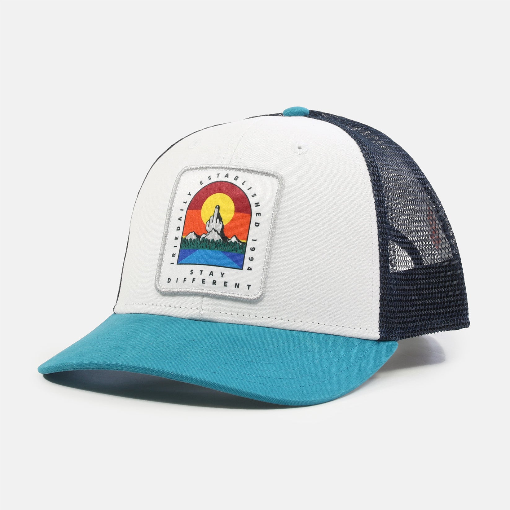 Iriedaily Stonefinger Trucker Cap - Blue Green Bild 1