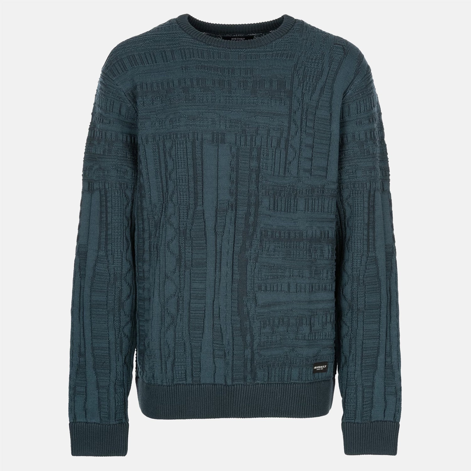 Iriedaily Theo Structure Knit Pullover - Dark Jungle Grün Bild 1