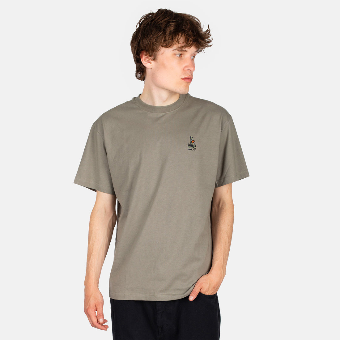 Iriedaily What the Duck T-Shirt - Smokey Olive Bild 1