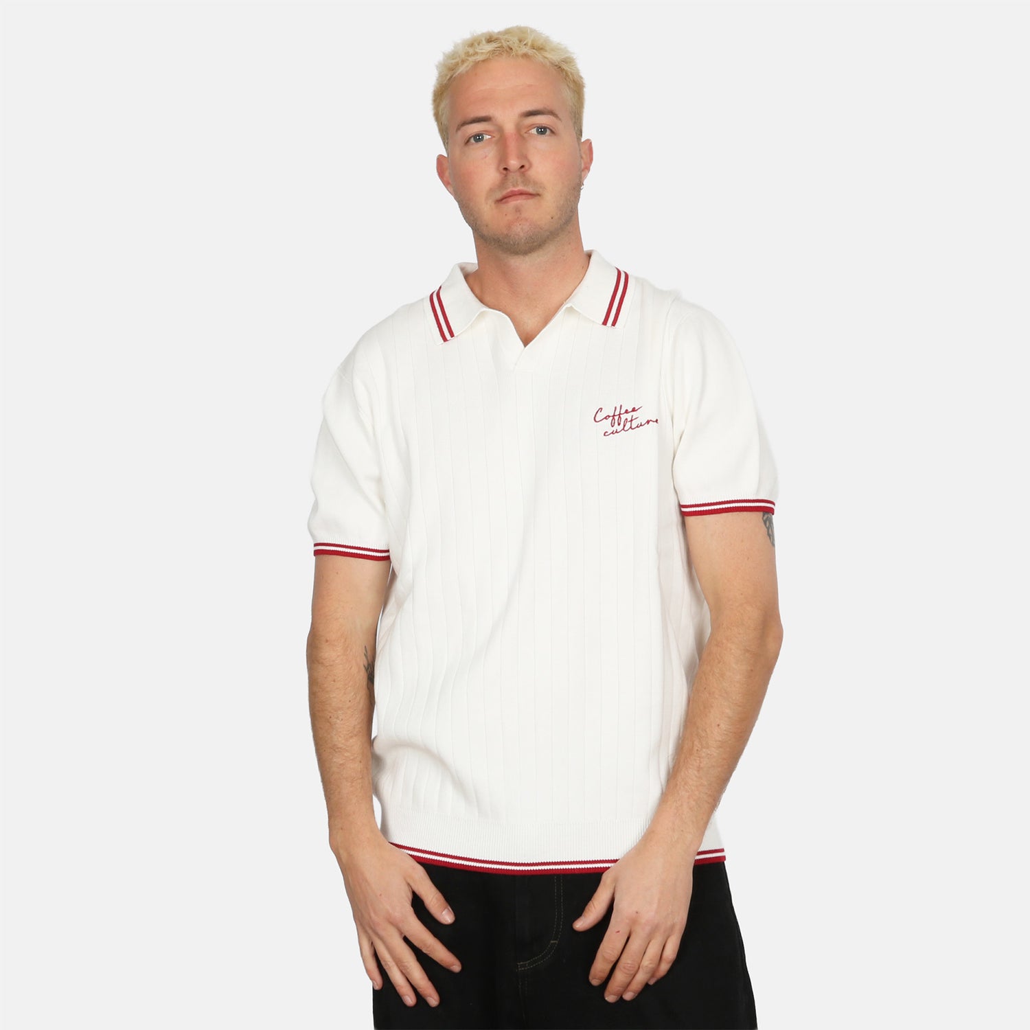 Kaotiko Coffe Culture Polo - White Weiß Bild 1