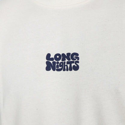 Kaotiko Long Nights Organic Cotton T-Shirt - Ivory Weiß Bild 3