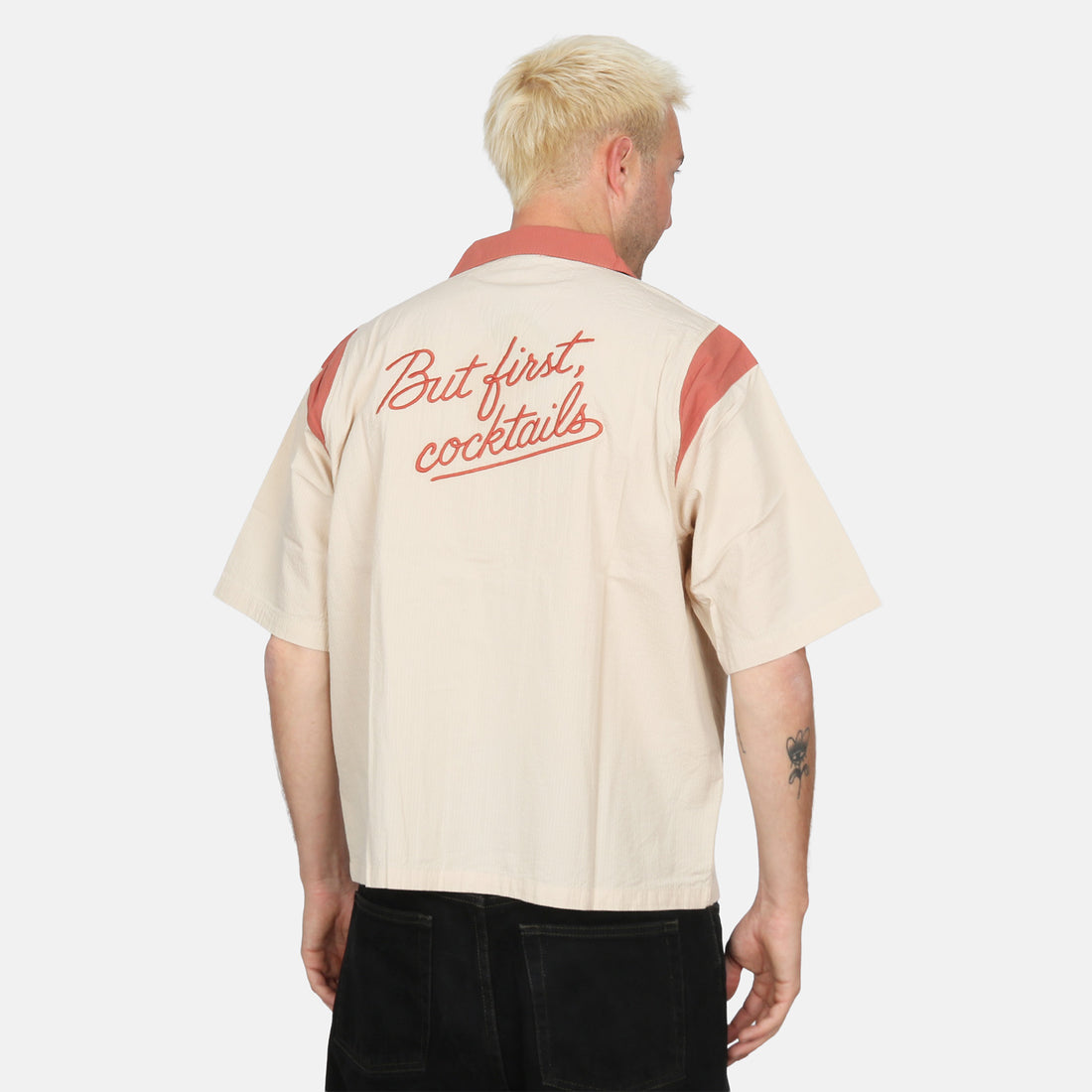 Kaotiko Lost Print Hemd - Cream / Makea Up Braun Bild 2