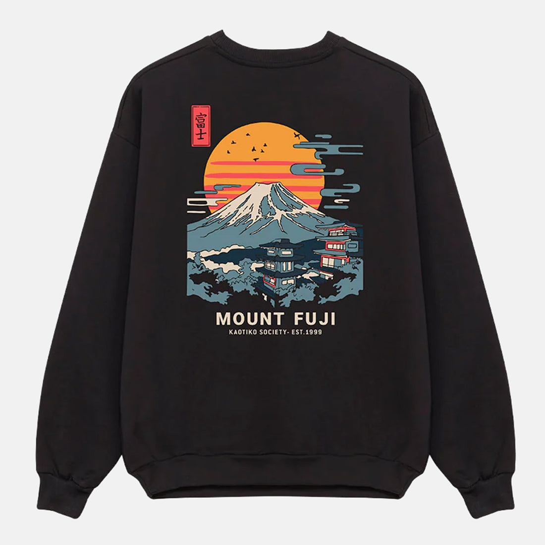 Kaotiko Mount Fuji Crew - Black Schwarz Bild 1