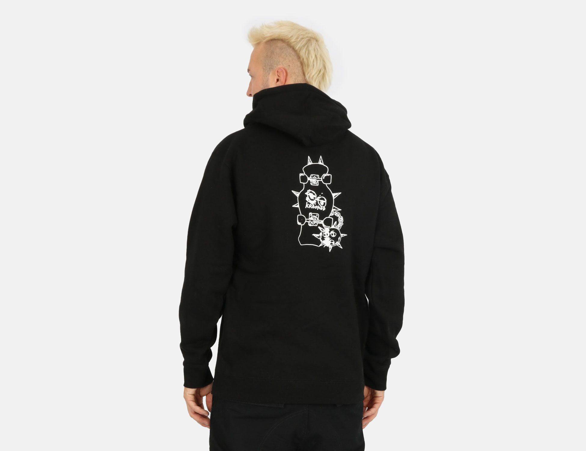 Krooked Mace II Hoodie - Black - Blowout Skateshop